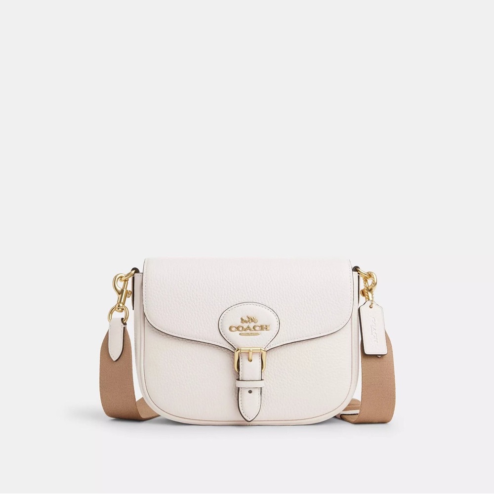 Coach Cream and Tan Crossbody Bag
